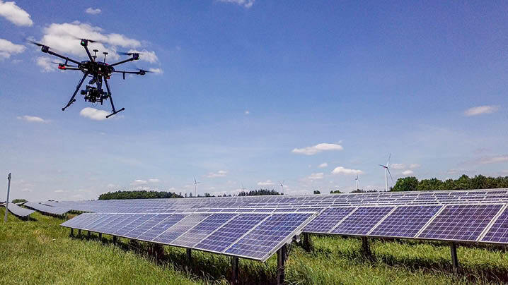 Drones in store renewable energy