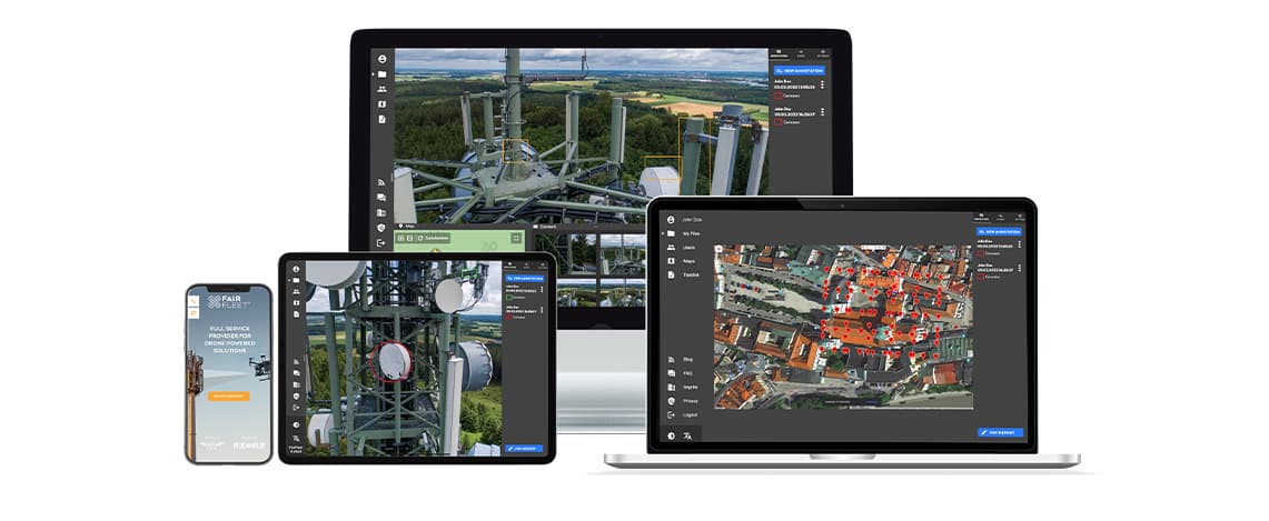 FairFleet Plattform auf iPhone, iPad, MacBook und iMac dargestellt